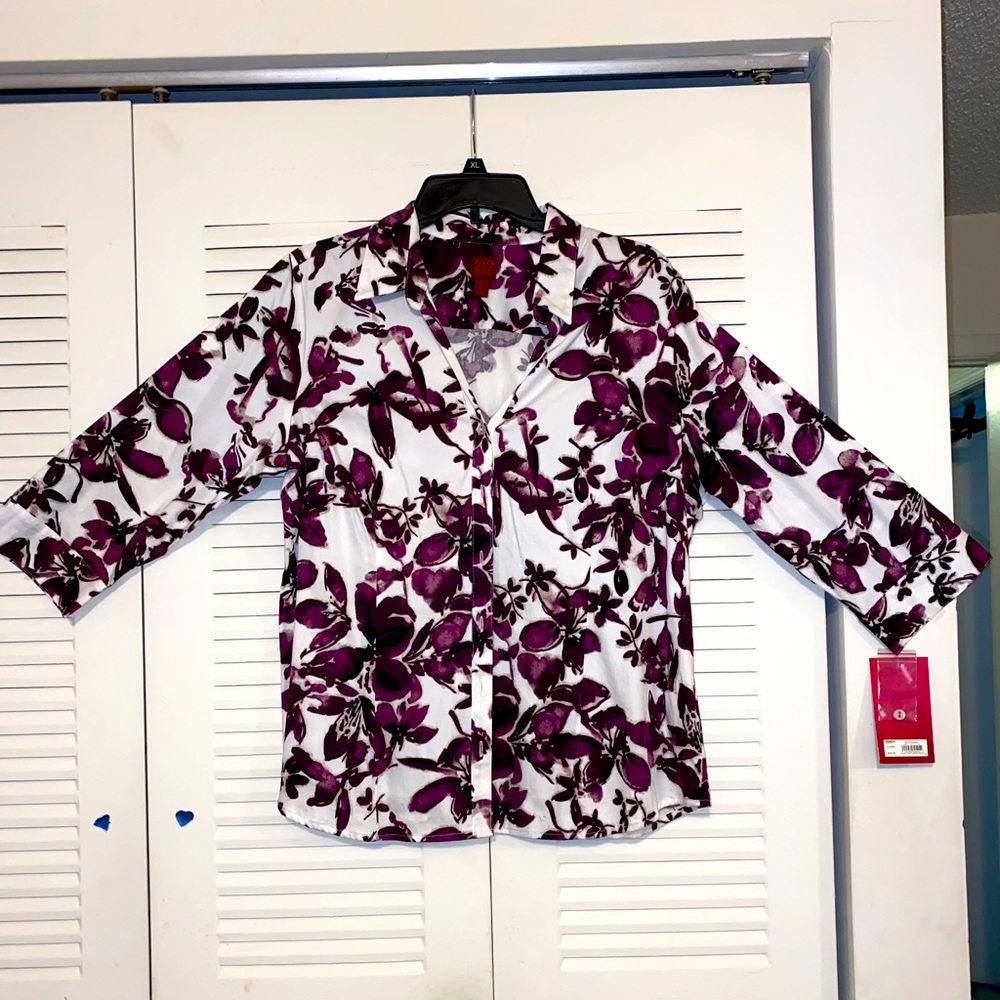 🔖 NWT - 212 Collection Purple Floral Top